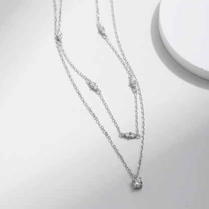 MQ Eternal Brilliance: D Color Moissanite Necklace for Women - 925 Silver