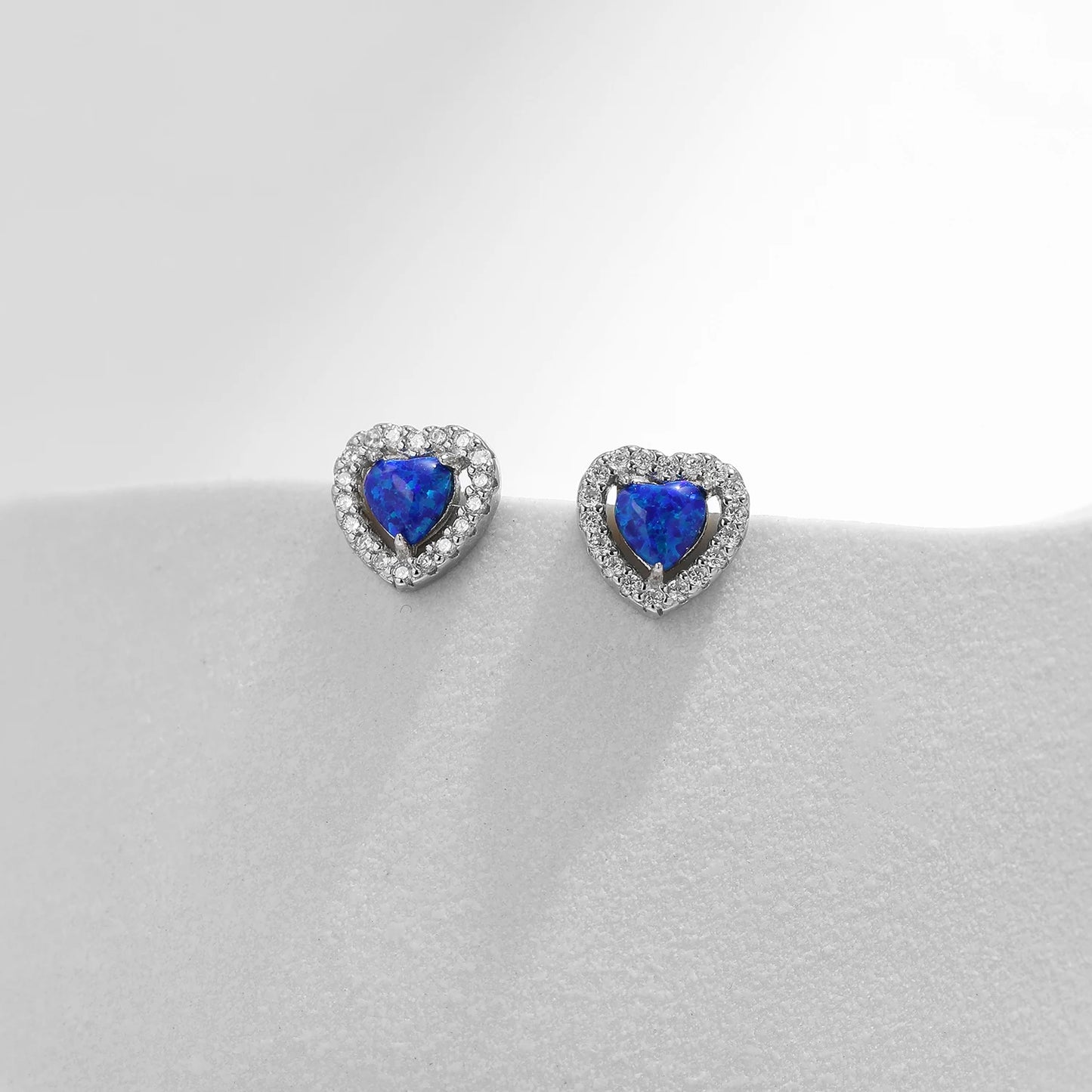 Sparkling Hearts Silver Earrings - MQ S925 | Women's Jewelry