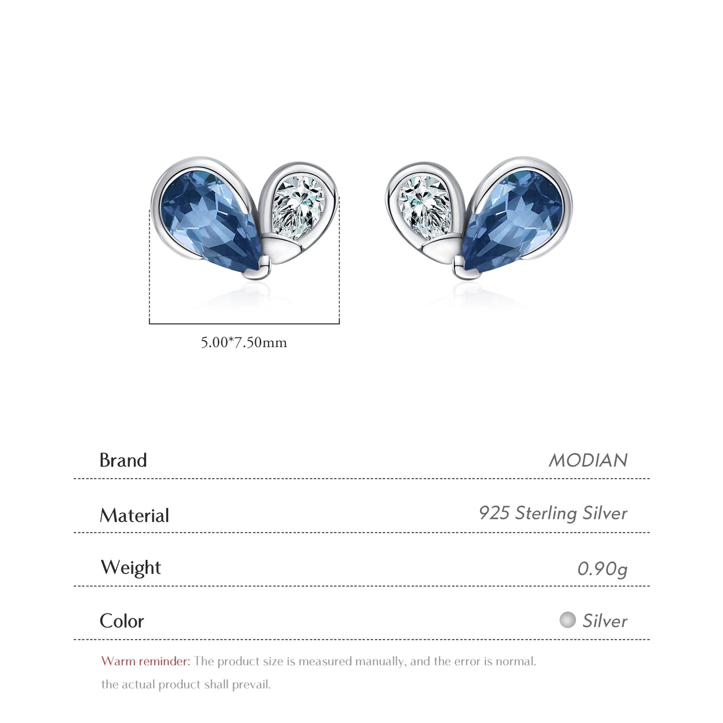 Stunning MQ 925 Silver Heart Earrings - Perfect for Women's Fine Jewelry Collection!