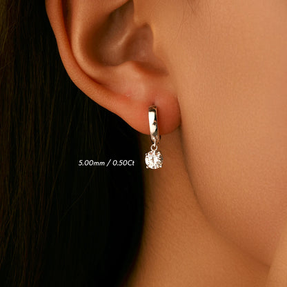 MQ 925 Silver Moissanite Hoop Earrings for Women - Eternal Brilliance at a Fraction of the Cost