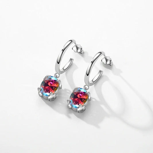 Stunning Red 925 Silver Earrings for Women - MQ Collection
