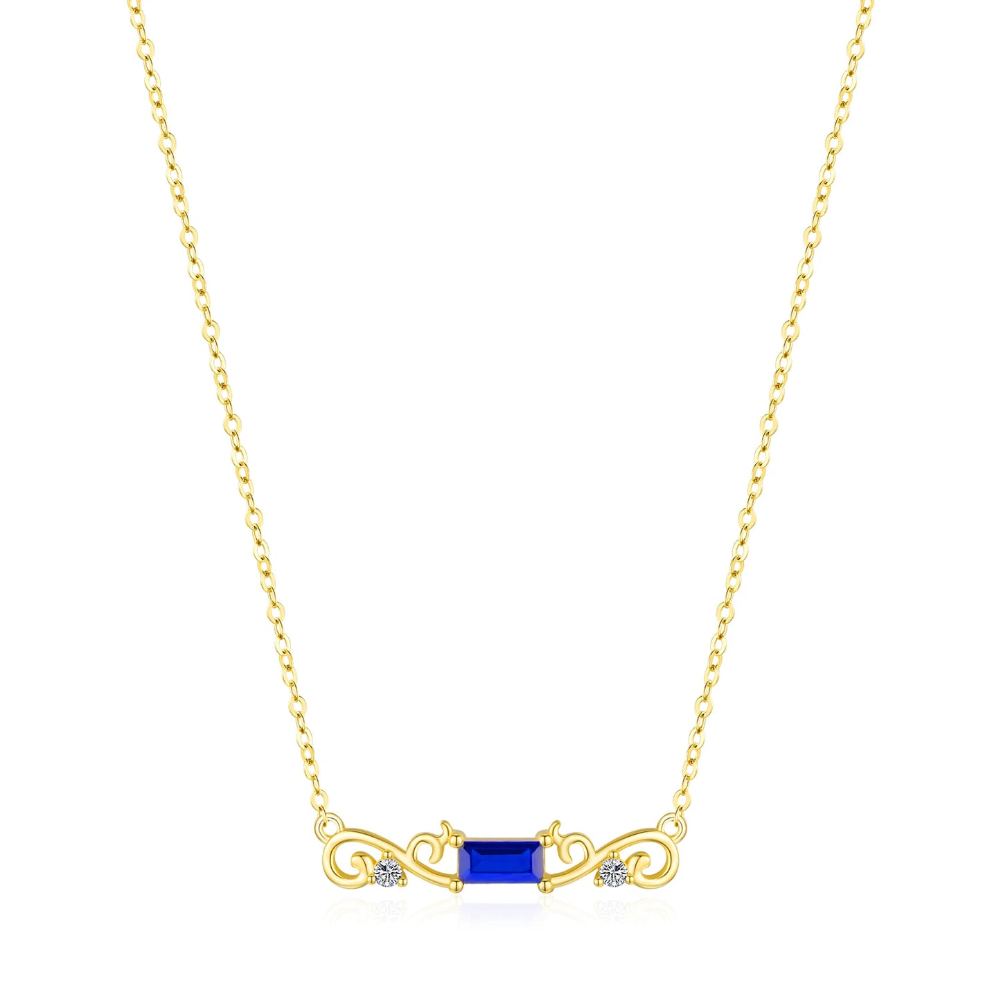 Stunning Blue Necklace: MQ 925 Silver for Women