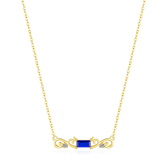 Stunning Blue Necklace: MQ 925 Silver for Women