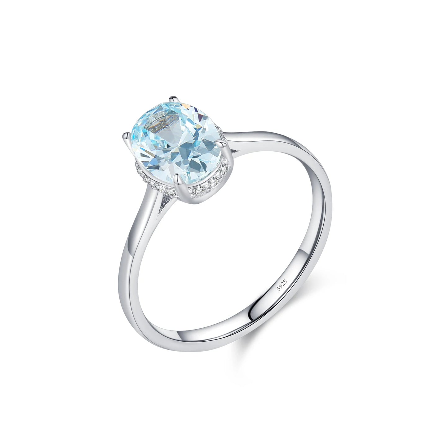 Stunning Ocean Blue Ring for Women | 925 Silver | Limited Stock!