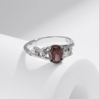 Make a Statement with MQ's 925 Silver Blood Red Ring for Women - Shop Now!