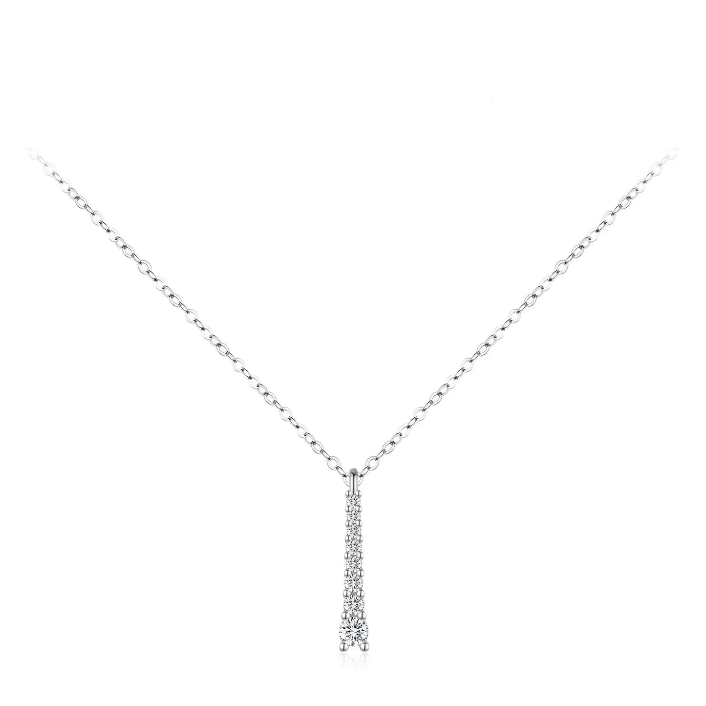 Experience Eternal Brilliance with MQ D Moissanite Necklace - 925 Silver