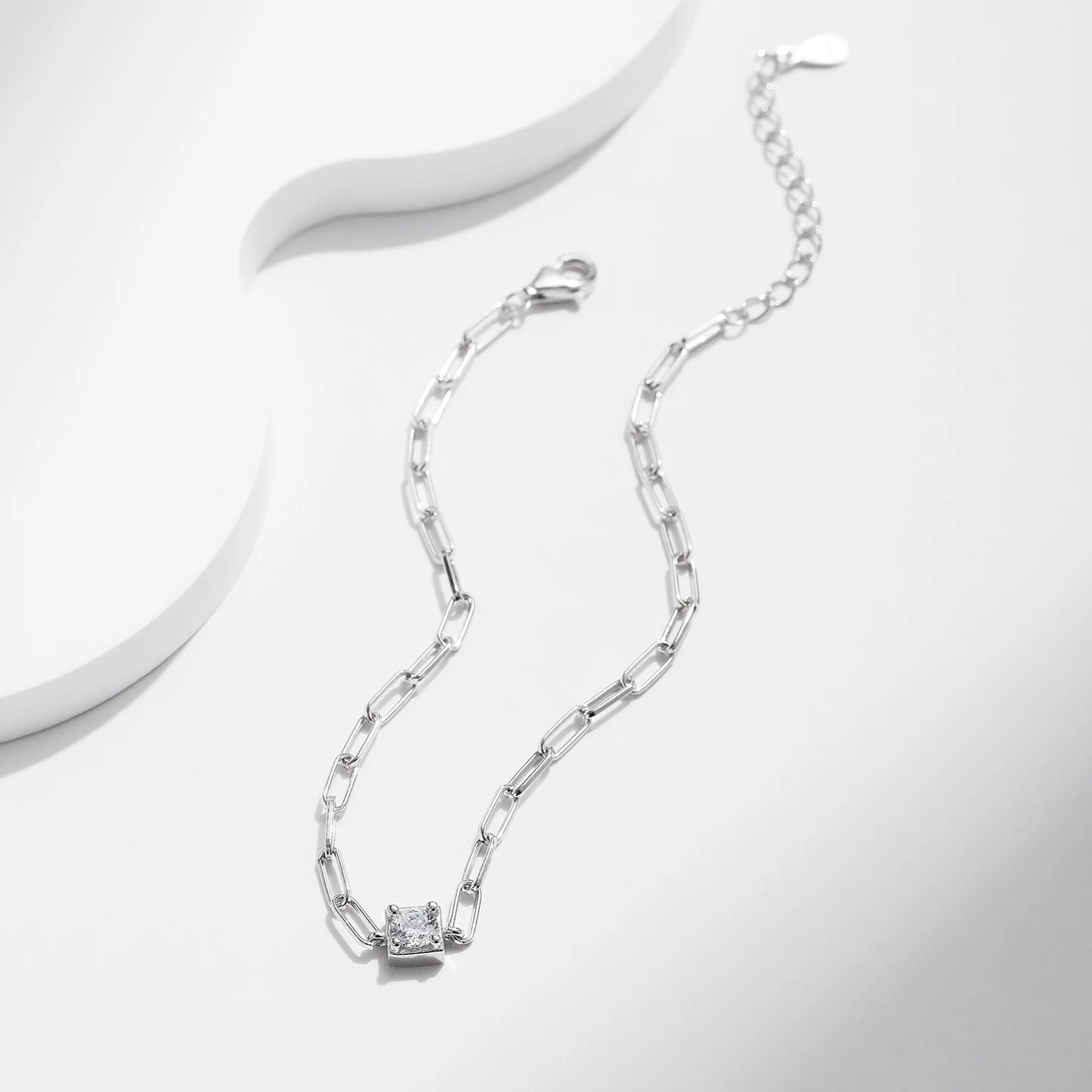 MQ Sparkling Moissanite Bracelet - 925 Silver for Women