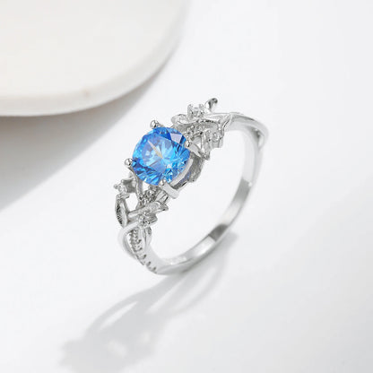 Stunning Ocean Blue 925 Silver Ring for Women - Fine Jewelry