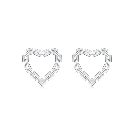 Sparkle with MQ 925 Silver Hearts Earrings - Perfect for Women!