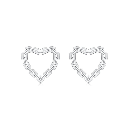 Sparkle with MQ 925 Silver Hearts Earrings - Perfect for Women!