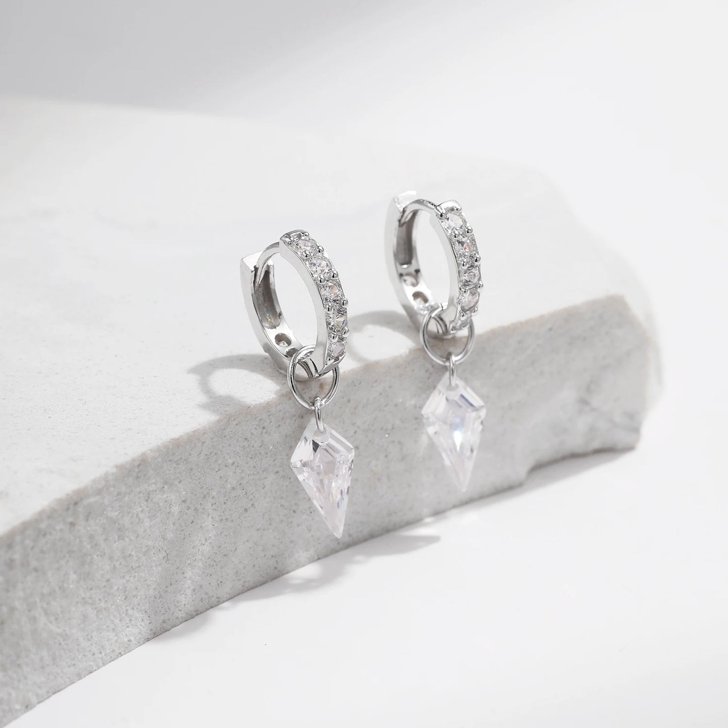 Unleash Your Inner Sparkle with MQ 925 Silver Earrings - Platinum Plated for Women