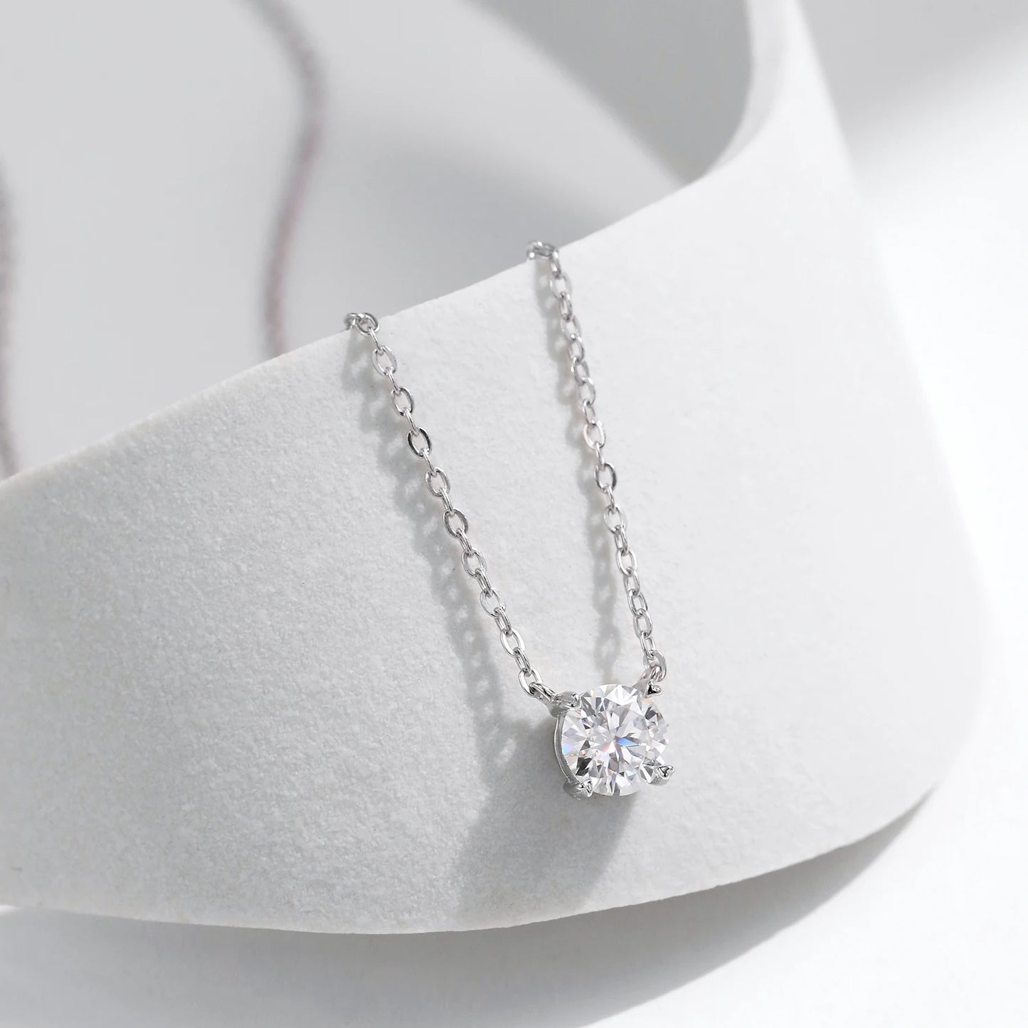 MQ 925 Silver D Color Lab Diamond Moissanite Necklace