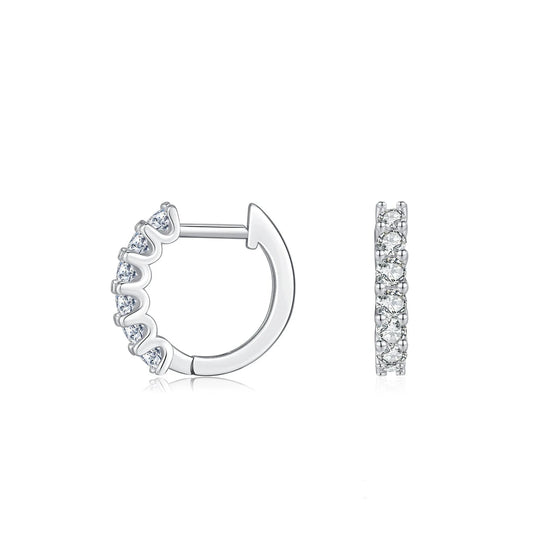 MQ 925 Silver Experience Eternal Brilliance with D Color Moissanite Earrings