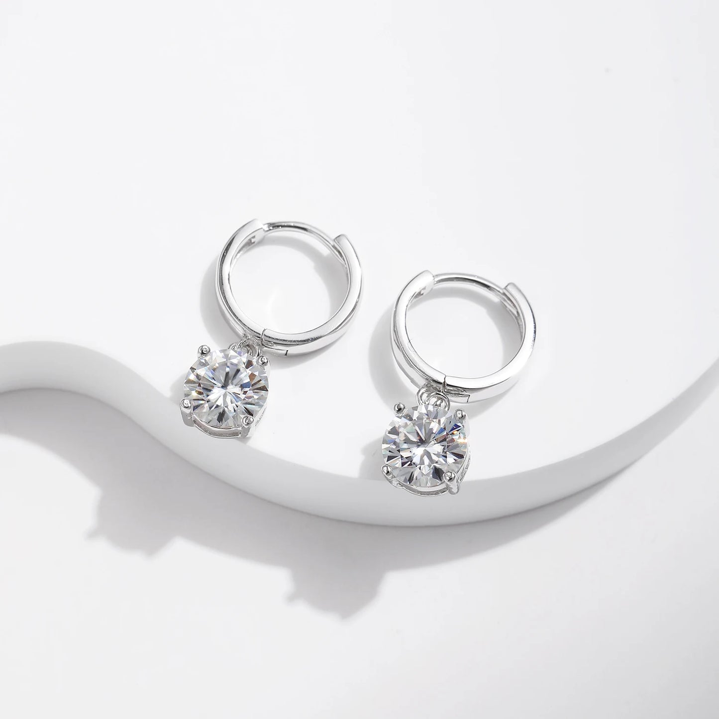 MQ 925 Silver Moissanite Hoop Earrings for Women - Eternal Brilliance at a Fraction of the Cost