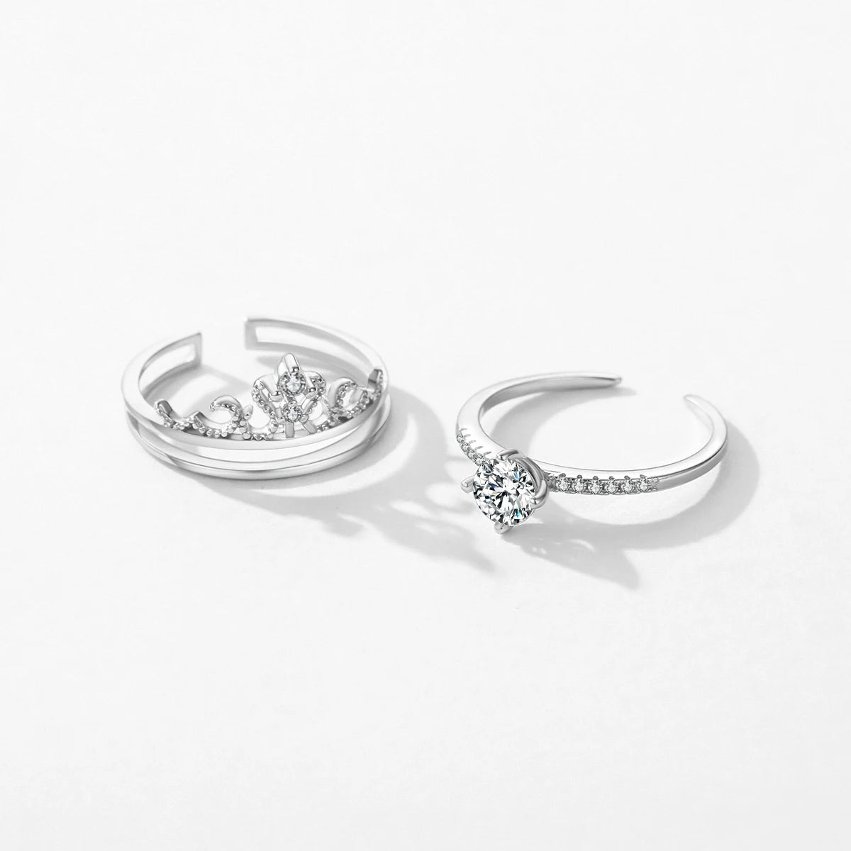 MQ Timar S925 Silver princess Adjustable Ring