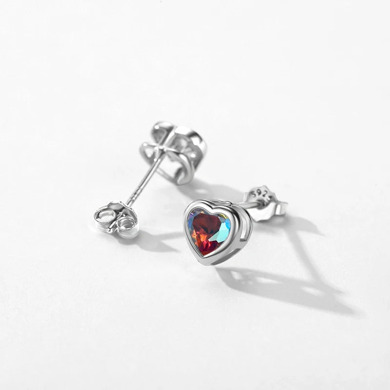 MQ Heart Shaped 925 Sterling Silver Jewelry Set for Women - Ring, Earrings, Necklace