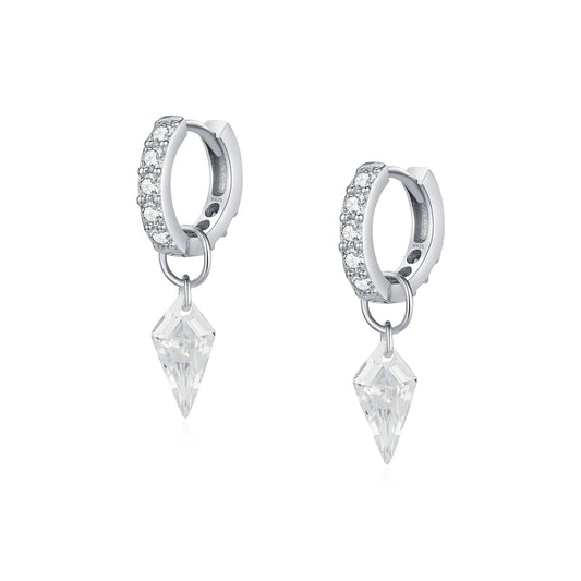 Unleash Your Inner Sparkle with MQ 925 Silver Earrings - Platinum Plated for Women