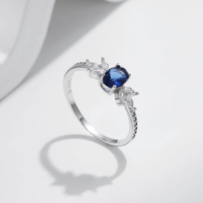 Stunning Blue Diamond Ring: MQ 925 Silver for Women