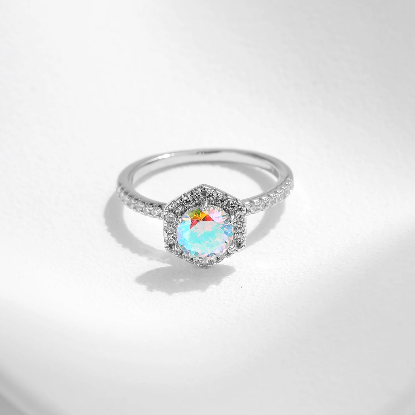 Stunning MQ 925 Silver Colorful Round Ring - Perfect for Women