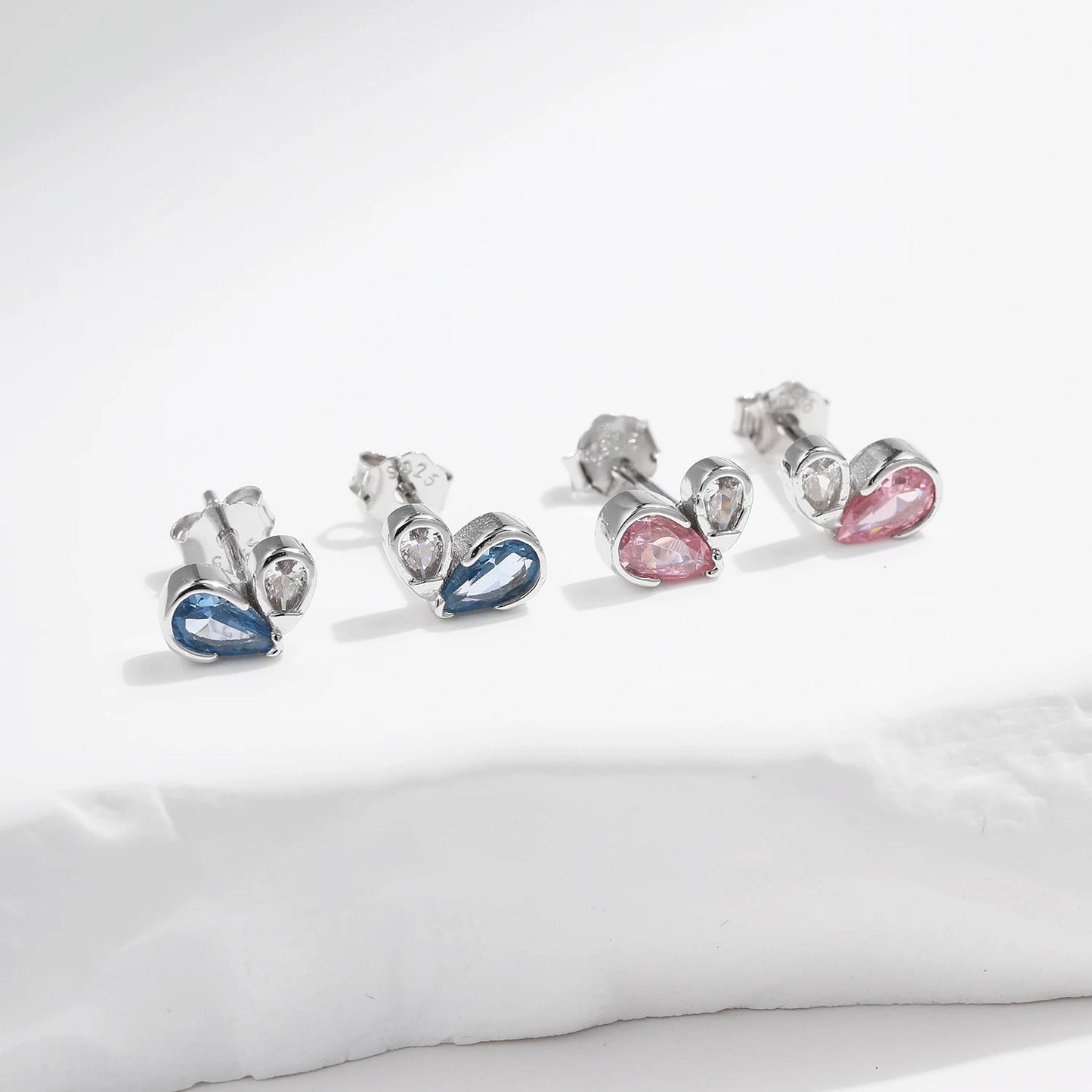 Stunning MQ 925 Silver Heart Earrings - Perfect for Women's Fine Jewelry Collection!
