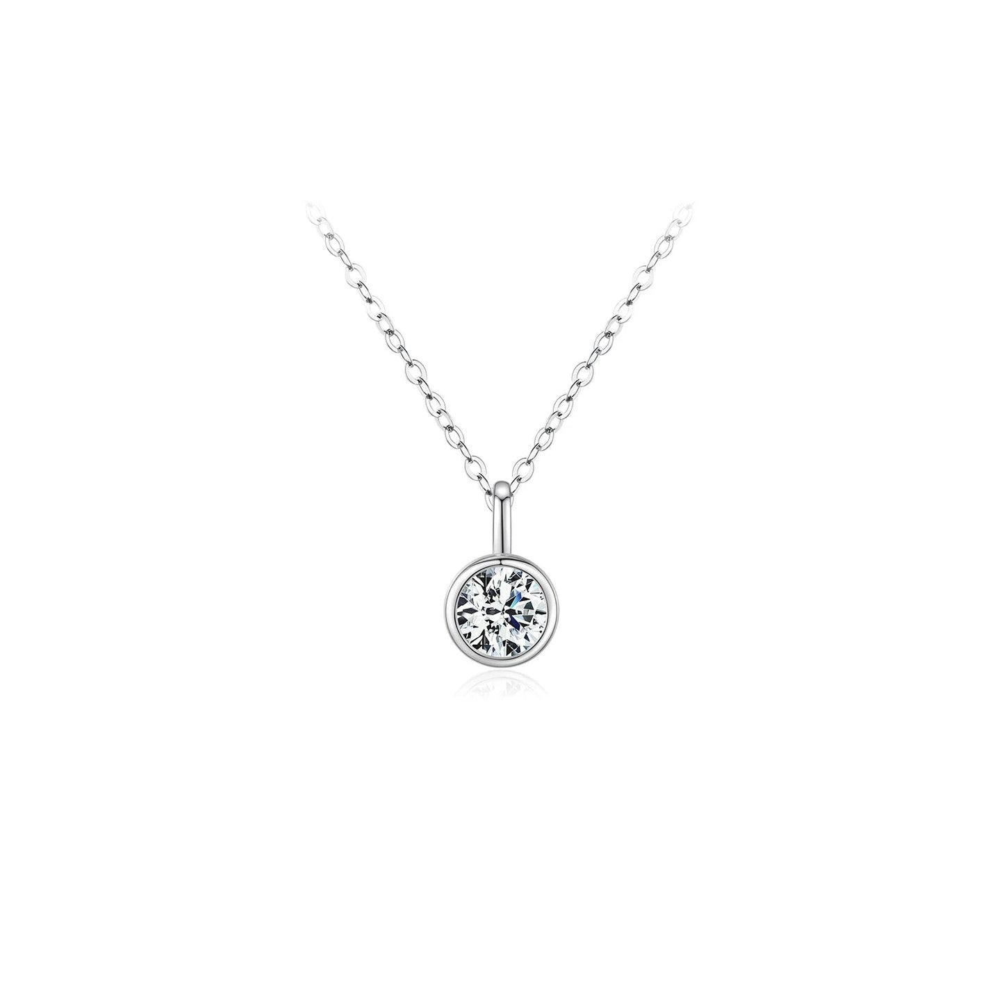 MQ 1ct Moissanite 925 Silver  Necklace| High-End Jewelry Box