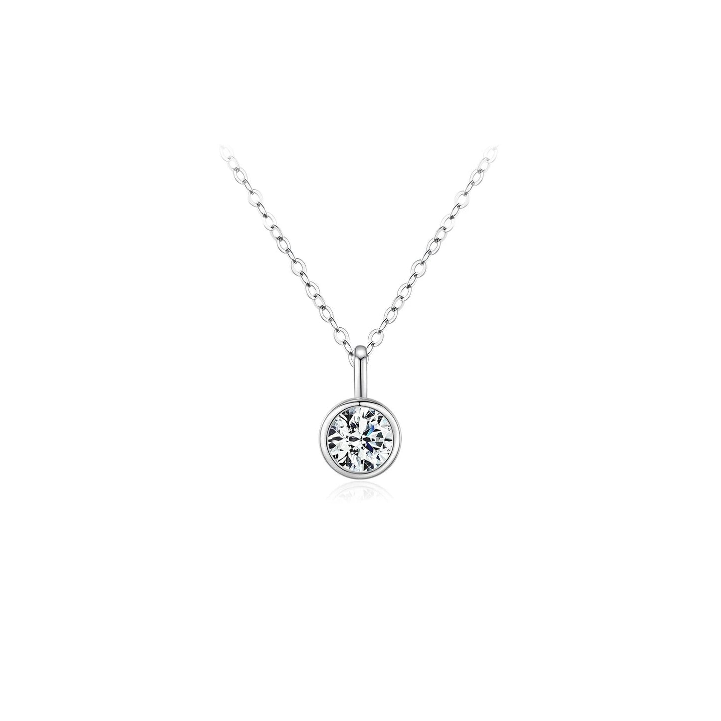 MQ 1ct Moissanite 925 Silver Necklace| High-End Jewelry Box