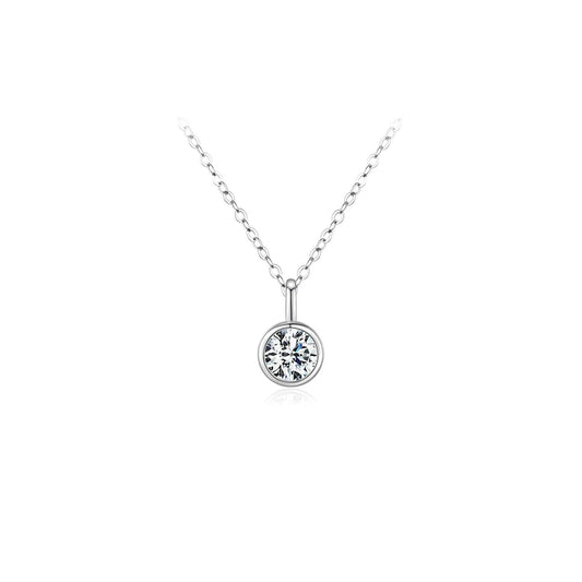 MQ 1ct Moissanite 925 Silver  Necklace| High-End Jewelry Box