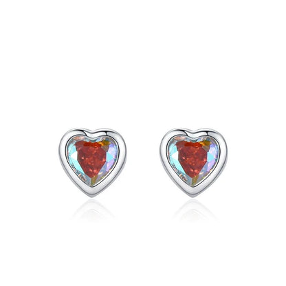 Charming 925 Silver Heart Earrings - Perfect for Women
