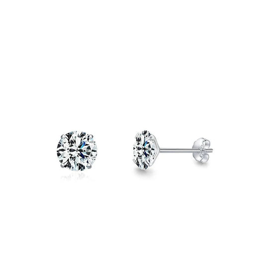 MQ Stunning 925 Silver Earrings - 4MM to 7MM Sizes for Women