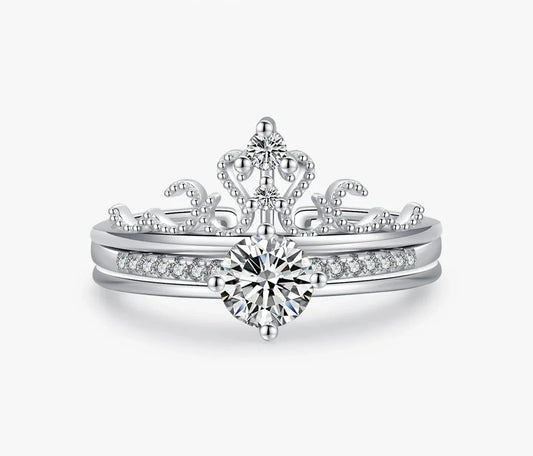 MQ Timar S925 Silver princess Adjustable Ring
