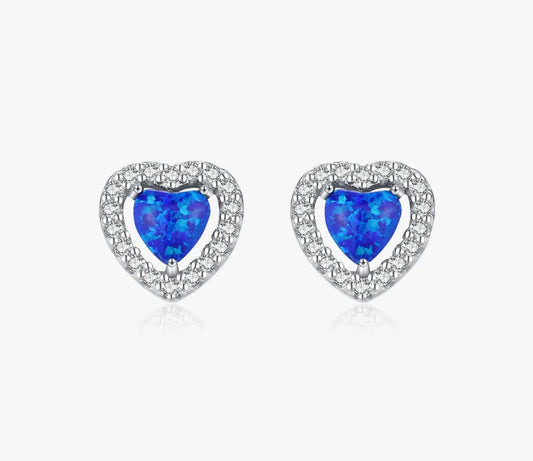 Sparkling Hearts Silver Earrings - MQ S925 | Women's Jewelry
