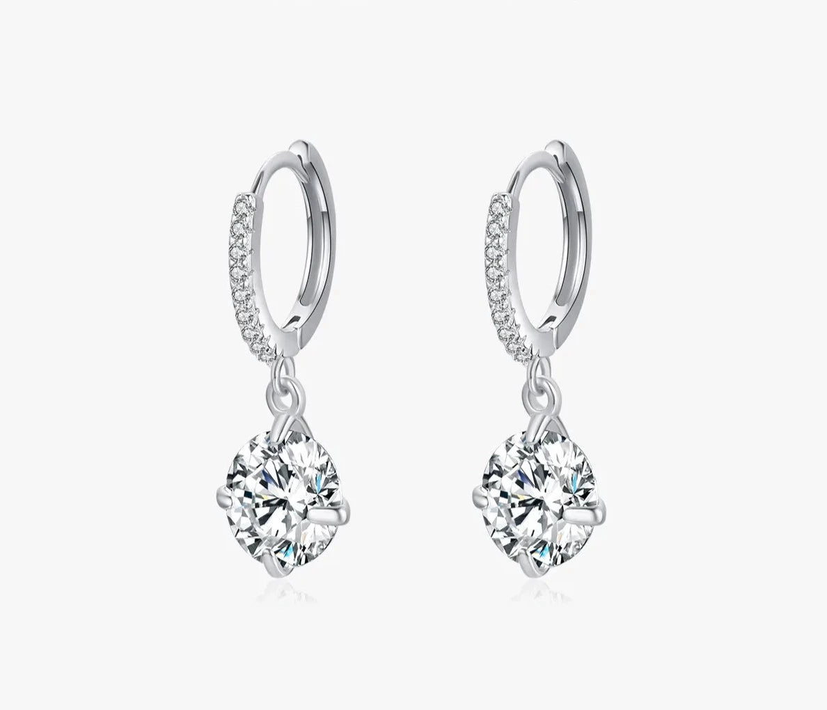 925 Sterling Silver Swing Hoop Earrings for Women - MQ