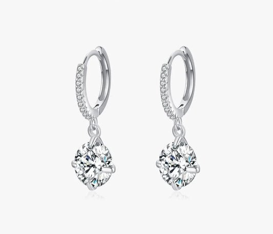 925 Sterling Silver Swing Hoop Earrings for Women - MQ