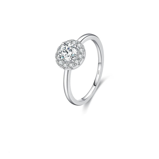 MQ Moissanite Silver Ring - 0.50 ct D/VVS1 - Anniversary Gift for Women