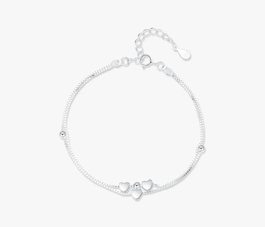 MQ S925 Silver Double Layer bracelet For Women