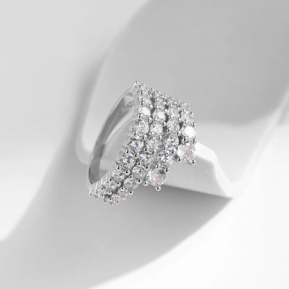 Luxurious MQ 925 Silver Zirconia Ring - Elevate Your Style