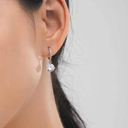 925 Sterling Silver Swing Hoop Earrings for Women - MQ