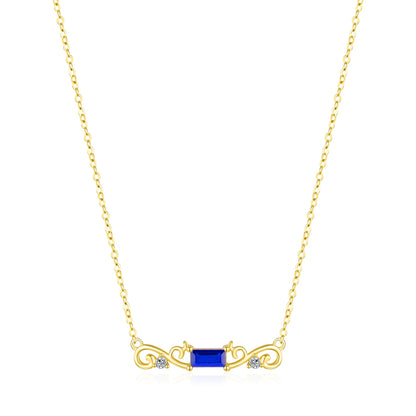 Stunning Blue Necklace: MQ 925 Silver for Women