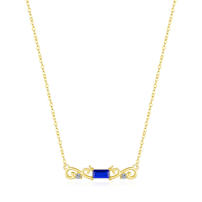 Stunning Blue Necklace: MQ 925 Silver for Women