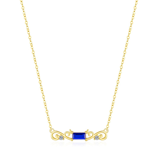 Stunning Blue Necklace: MQ 925 Silver for Women