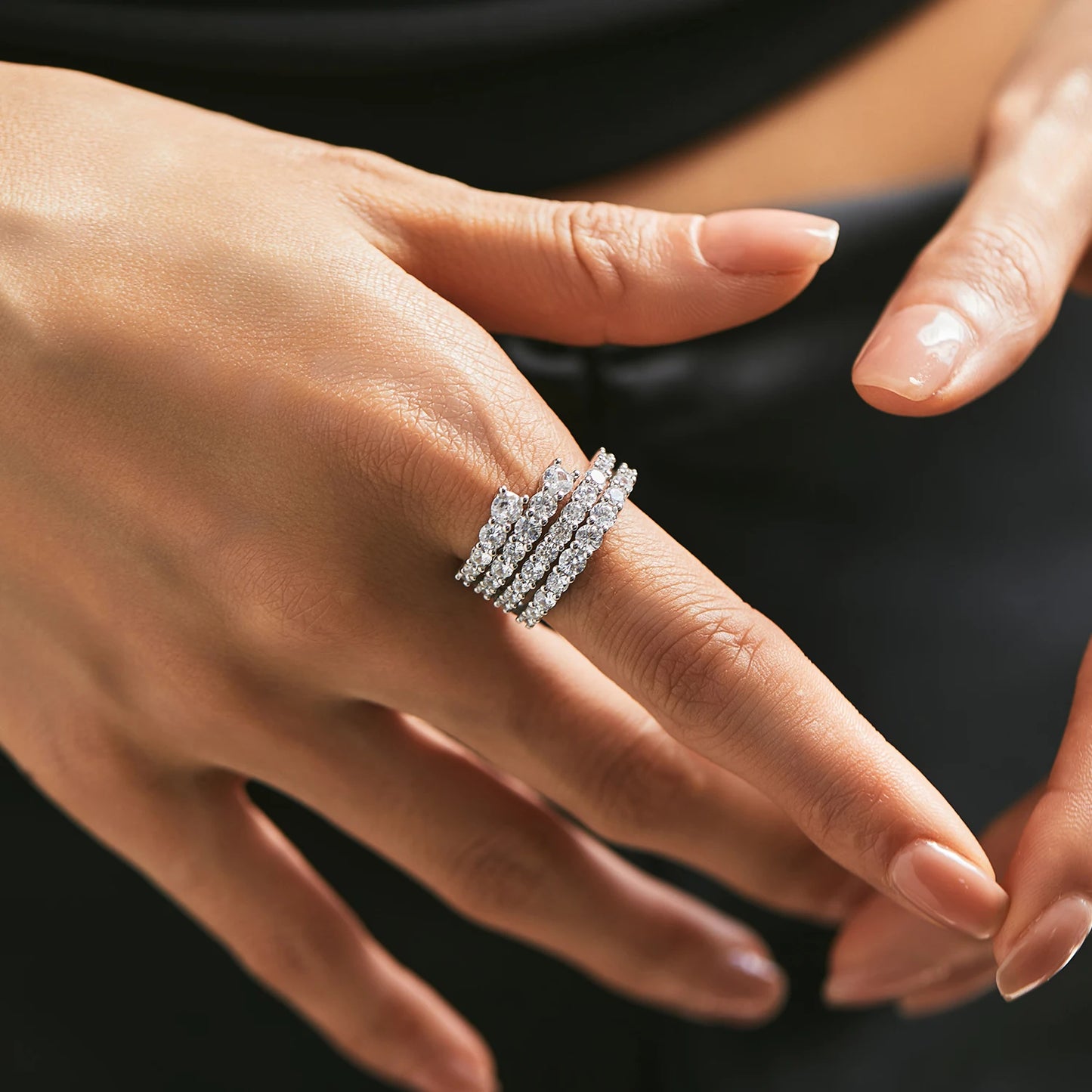 Luxurious MQ 925 Silver Zirconia Ring - Elevate Your Style