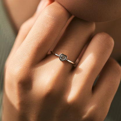 MQ Heart Shape Moissanite 925 Silver Ring