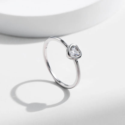 MQ Heart Shape Moissanite 925 Silver Ring