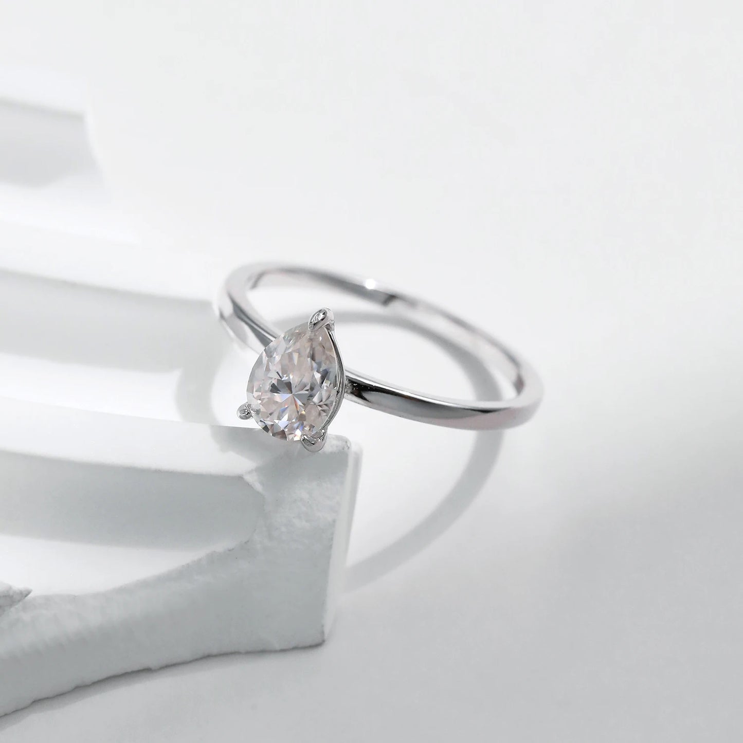 MQ 925 Silver Moissanite Ring - Lab Diamond