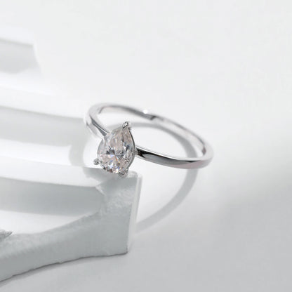 MQ 925 Silver Moissanite Ring - Lab Diamond