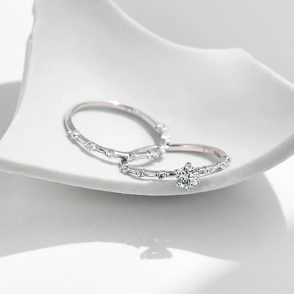 MQ Moissanite 925 Silver Diamond Ring - D Color