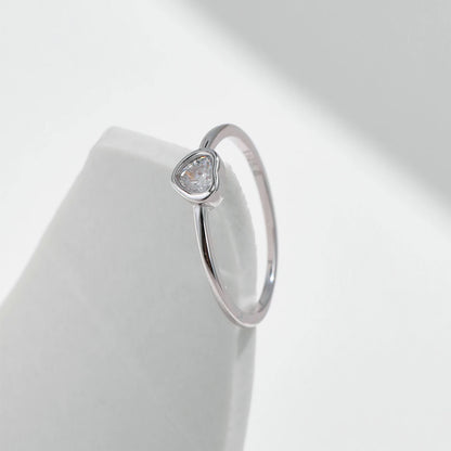 MQ Heart Shape Moissanite 925 Silver Ring