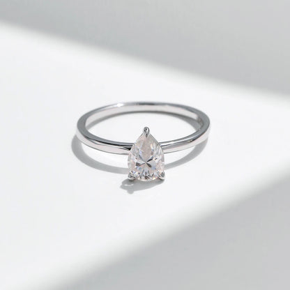 MQ 925 Silver Moissanite Ring - Lab Diamond