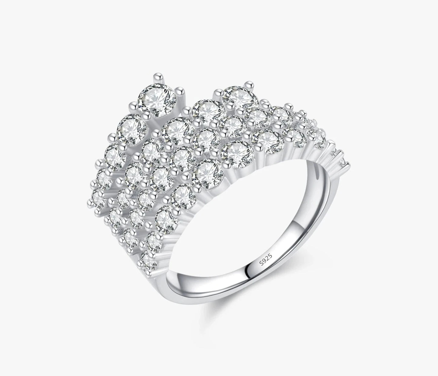 Luxurious MQ 925 Silver Zirconia Ring - Elevate Your Style