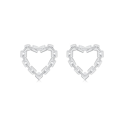 Sparkle with MQ 925 Silver Hearts Earrings - Perfect for Women!